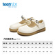 TEENMIX children's shoes 2026 spring new girls campus performance shoes princess shoes medium and large children's soft sole versatile small leather shoes single shoes beige 26