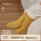 Babylove baby socks winter baby mid-tube socks thickened lamb velvet warm socks plus velvet New Year socks non-slip toddler socks