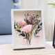 Valentine's Day Gift Hollow Three-dimensional Photo Frame Dried Flower Preservation Handmade DIY Picture Frame Eternal Rose Specimen Setting White + Ribbon + Glue + Backing Paper + Lantern A4 Suitable for 10-20 Flowers