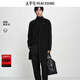 PEACEBIRD Men's Shopping Mall Same Style Warm Wool Woolen Coat Winter Mid-Length Coat B1AAF4206 Black 1 M