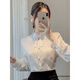 Playboy (PLAYBOY) new Chinese style plate button stand collar shirt women's design niche women's casual national style shirt spring light national style top official flagship white follow the store for priority delivery XS