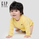 Gap Gap Infant and Toddler 2026 Spring New Cotton Bear Henry Collar Long Sleeve Jumpsuit Children's Clothing 861538 Yellow 66cm (3-6 months) Asian size