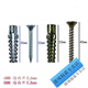Vinoa Plastic Expansion Pipe Nail Expansion Plug Upgraded Version Light Iron Expansion Screw Light Brick Wall Expansion 6mm Iron Expansion Pipe 100pcs