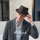 Mr DUCK British Moon all-wool hat for men, genuine high-end gentleman's hat, winter old money style casual formal jazz hat, dark earthy tan (100% wool)-MW462108 M (55-57cm)