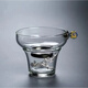 Shijanu thickened transparent glass tea drain heat-resistant stainless steel Kung Fu tea set laser drilling_tea drain