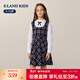 E LAND KIDS children's clothing girls dress 26 spring new college style British plaid fake two-piece skirt Navy navy/59 110