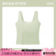 Six Rabbits Free Underwear Women's Waist Slimming Thin Shoulder Bra Breast Slimming Anti-Sagging Camisole Bra Light Green Wide Shoulder Strap XL 110-120Jin Jin is equal to 0.5 kg