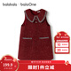 Bala Bala One children's clothing girls dress 2025 winter new style children's small fragrant vest dress fashion red tone 00366 140
