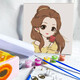 DIY Digital Painting Cartoon Cartoon's Cartoon Jade GUI GUI COL COLORÉE À MAIN PEINTURE D'HUILE acrylique peint à la main Petite taille WT831 30 * 30cm / bois massif Cadre intérieur + pinceau pigmentaire