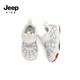 Jeep children's toddler shoes spring 2026 new children's shoes soft sole non-slip breathable baby shoes for boys and girls cream white 24 shoe inner length about 15.3cm