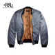 RRL Men's Spring 26 Embroidered Satin Bomber Jacket RL95776 400-Vintage Blue S