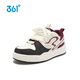 361 Shopping Mall Same Style Children's Shoes Boys Skateboard Shoes 2026 Spring New Medium and Large Children's Sports and Casual Shoes Feather White/Carbon Black/Allah Red Size 34