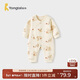 Tongtai (TONGTAI) baby jumpsuit autumn and winter pure cotton warm baby clothes newborn romper pajamas brown 66cm