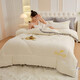 Antarctic (home) Class A milk velvet embroidered quilt in winter thickened warm quilt in winter college dormitory single quilt core quilt beige [3 seconds speed 150x200cm [Spring and autumn quilt about 4 Jin [Jin equals 0.5 kg]]