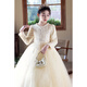 Hanquan girls evening dress autumn and winter new high-end flower girl wedding princess dress host children's piano performance clothing