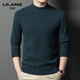 LILANZ Autumn and Winter 480g 100% Wool Sweater Men's Round Neck Thickened Warm Pullover Middle-aged and Elderly Thick Sweater Bottoming Shirt Heart Camel Thickened 14XL (180)