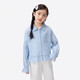 Xiaoyinman girls college style sub-shirt lace cuffs 26 spring dress western style medium and large children's casual shirt top jacket