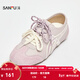 Sanfu (SANFU) women's sneakers spring spring travel contrasting texture embroidered moral training shoes casual women's shoes 853508 purple 35