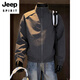 JEEP SPIRIT Black Deconstructed Stand Collar Flight Jacket Men's 2026 Spring and Autumn Short Work Jacket Outdoor Sports Three-Proof Jacket Black Upgraded S 95-110Jin Jin is equal to 0.5 kg