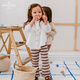 LELE JOVE Nordic style children's shirt 2026 spring new baby girl lace sweet round neck shirt thin white shirt pearl white 80 cm