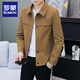 ROMON Spring and Autumn Men's Top Slim Lapel Youth Jacket Korean Style Trendy Versatile Fashion Casual Jacket 1-2-703 Black M