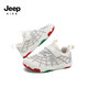 Jeep children's toddler shoes spring 2026 new children's shoes soft sole non-slip breathable baby shoes for boys and girls cream white 24 shoe inner length about 15.3cm