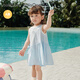 Balabala balaOne Balabala children's clothing baby dress baby princess dress summer dress 2026 new sweet ice blue A81503 90