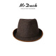 Mr DUCK British Moon all-wool hat for men, genuine high-end gentleman's hat, winter old money style casual formal jazz hat, dark earthy tan (100% wool)-MW462108 M (55-57cm)