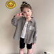 HAL.DUCK Girls' Shirt Jacket Thin Spring and Autumn 2026 New Children's Baby Cute Spring and Autumn Plaid Children's Autumn Clothes Black 90