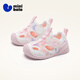 Minibala (minibala) children's shoes, baby toddler shoes, summer new children's anti-collision soft bottom toe box shoes, infant and toddler cushioning walking shoes, pink size 19, suitable for feet 10.7-11.5cm long