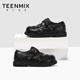 TEENMIX Children's Shoes 2026 New Spring and Autumn Children's Leather Shoes for Boys and Girls Black Small Leather Shoes Soft Sole Girls' Student Princess Shoes Black 30