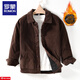 Luo Meng autumn and winter retro youth high-end cotton coat men's lapel plus cotton jacket corduroy jacket men's new cotton jacket coffee XL