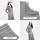 Fragments (dribs&drabs) suit women's new winter hooded casual fake two-piece sweatshirt elastic high waist sports straight pants gray S