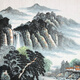 Chinese Artists Association of Celebrity Calligraphy and Painting Wu Chengjian <Rich Waters and Long Flows> Hand-painted Landscape Paintings Chinese Paintings Ink Paintings Oil Paintings Prints and Calligraphy Flowing Waters Make Wealth <Rich Waters and Long Flows> Office Decoration Painting Entrance Oil Paintings and Prints Artwork 68X68CM