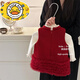 HAL.DUCK New Year's greetings clothes for girls, winter clothes, one-year-old baby girl's dress, skirt, children's red dress, one-year-old New Year clothes, trendy brand red cheongsam vest dress 80 cm