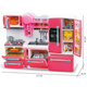 [70% nuevo] AOZHIJIA Fashion Kitchen de lujo Conjunto de muñecas yitian Barbie Doll Box Doll jugando juguetes de la casa Refrigerador de microondas Juguetes para niños Juguetes para niños Regalos de princesa