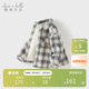 David Bella children's shirt boys autumn and winter plaid shirt medium and large children's fleece jacket top