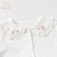 Banxidi Girls' Shirts Spring 2026 New Style Baby Cotton Tops Children's Doll Shirts Spring and Autumn Children's Clothing Shirts White 120