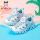 BOBDOG Children's Shoes Boys' Frame Shoes 2026 Summer New Boys' Toe-Toe Sandals Summer Children's Shoes Water Moon Blue/White 28 Suitable for Feet Length 17.0CM