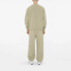 BURBERRY Burbrry Solid Color Logo Applique Round Neck Loose Sweatshirt Men's Khaki Green Khaki Green M