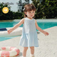 Balabala balaOne Balabala children's clothing baby dress baby princess dress summer dress 2026 new sweet ice blue A81503 90