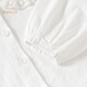 Banxidi Girls' Shirts Spring 2026 New Style Baby Cotton Tops Children's Doll Shirts Spring and Autumn Children's Clothing Shirts White 120