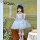Ultraman Girls' Elsa Dress Summer 2026 New Little Girls Birthday Dress Children's Elsa Lolita Princess Dress Blue (Slip Skirt) 100 cm