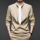 LILANZ sweatshirt cardigan long-sleeved jacket men's spring and autumn new simple casual versatile stand-up collar solid color jacket top red M (recommended 95-110Jin Jin equals 0.5 kg)