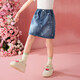 ASK JUNIOR children's skirt summer middle and large children's embroidered denim skirt girls half skirt teenagers A-line skirt