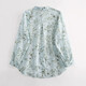 Cypress Lapel Printed Shirt Women's 2026 Spring New Ramie Retro Loose Mid-Length Elegant Shirt