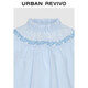 UR2026 spring new children's clothing girls urban pleated printed striped blouse shirt UGU260002 light blue striped 120
