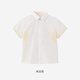 YEEHOO Haute Couture Series Children's Clothes Boys' Summer Cotton Short-Sleeved Shirts Girls' Versatile Casual Shirts Off-White 80 cm