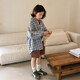 SEVEN BOBI Parent-Child No. 7 Children's Warehouse Girls and Big Children American Contrast Color Plaid Long-Sleeved Shirt Spring New Fashion Style Jacket Trendy Picture Color Ready in Stock 110 cm