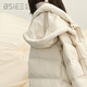 BSIEEBSiEE 2025 winter new thickened and warm mid-length hooded 90-fleece down jacket, apricot S